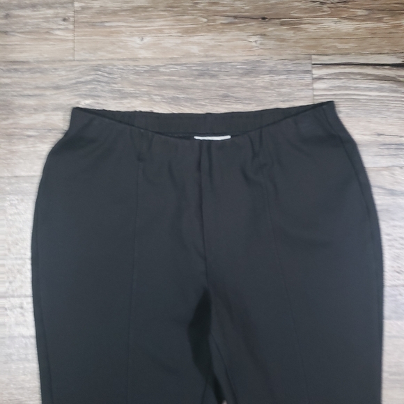 J Jill Ponte leggings Size Petite Small Womens Black Knit Pants Pintucked - Picture 4 of 7